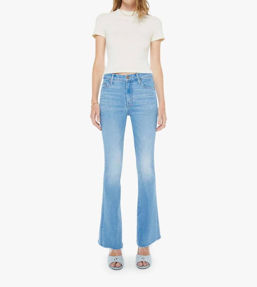 NEW MOTHER weekender fray jeans in satisfy your cravings